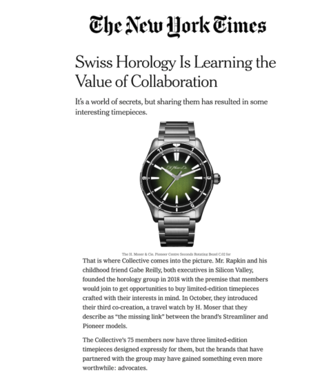 The New York Times — Collective Horology