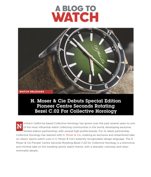A Blog to Watch — Collective Horology
