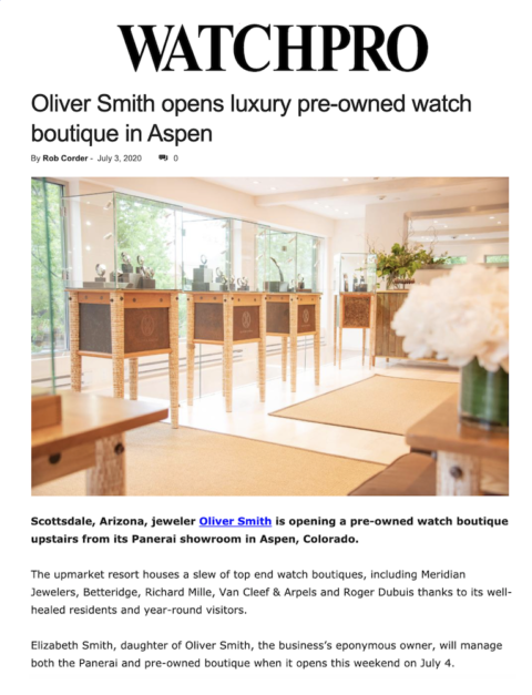 Watch Pro — Oliver Smith Jeweler